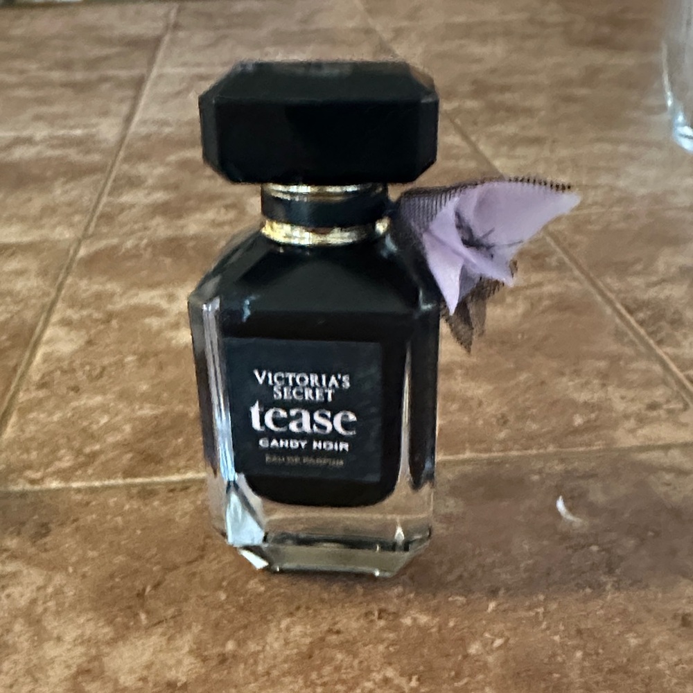 Victoria's Secret Tease Candy Noir Black Bottle with Purple Ribbon